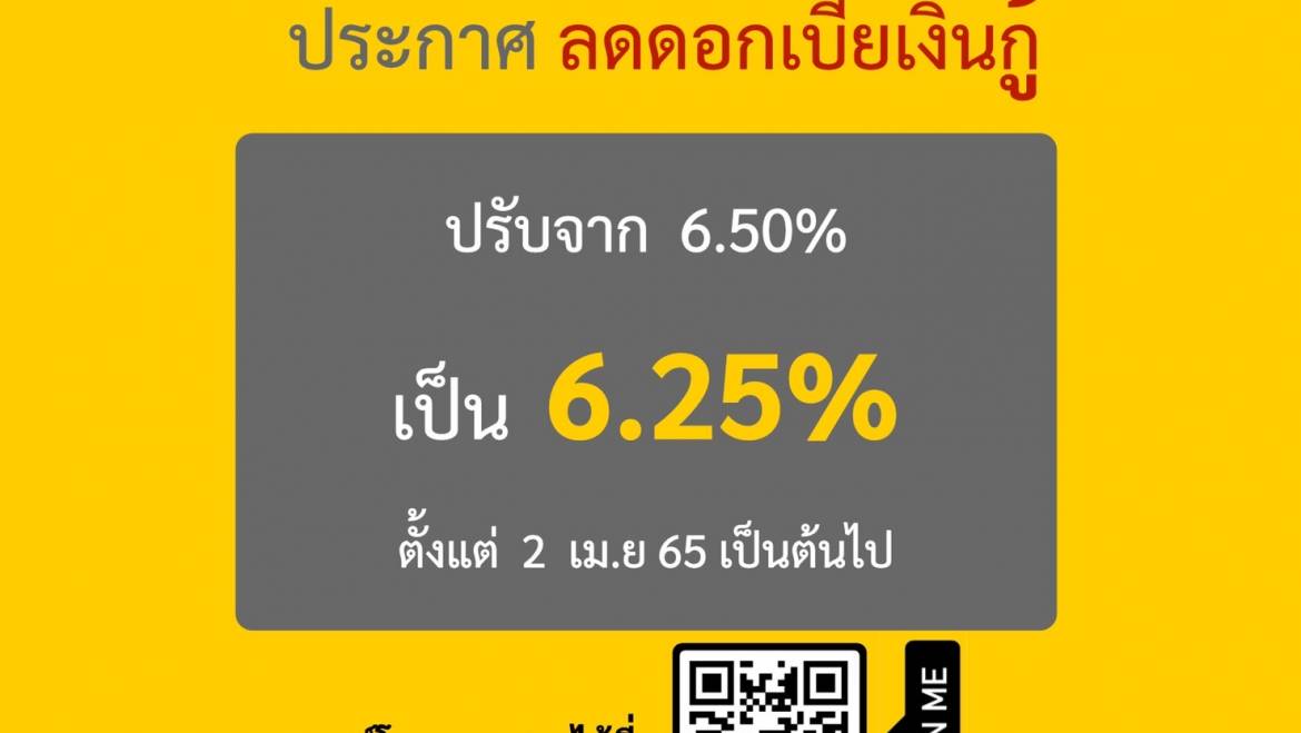 ประกาศลดดอกเบี้ยเงินกู้